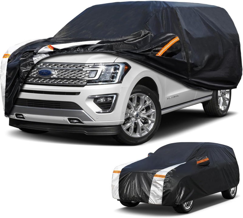 Cotryvox Large SUV Car Cover for Ford Expedition 100% Waterproof All Weather, Heavy Duty Outdoor Full Exterior Covers Rain Sun Wind UV Protection. - Image 1